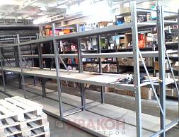 Склад сети магазинов бытовой техники "Эликон": среднегрузовые полочные стеллажи